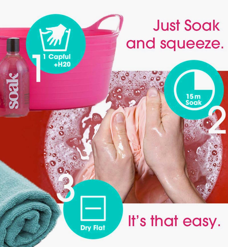 Soak Laundry Soap â€“ No Rinse, Plant Derived Hand Wash Detergent - 90 ml / 3 fl. oz, (Lacey) - Image 2